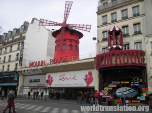 Moulin Rouge cabaret in Paris
