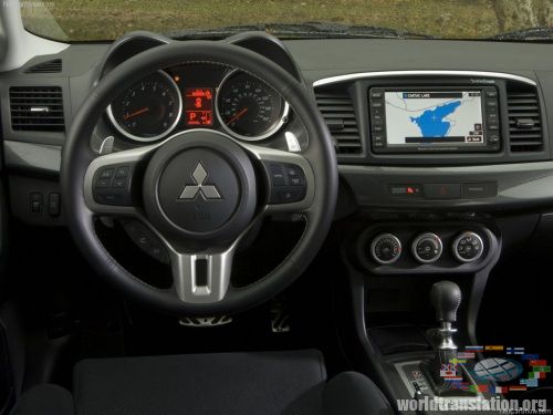 Mitsubishi Lancer X Interior design