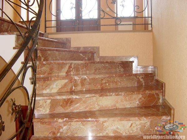 Stairs made of natural stone