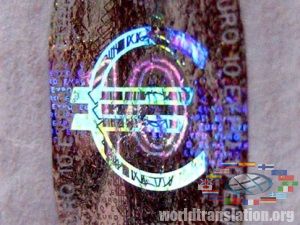 watermark on money